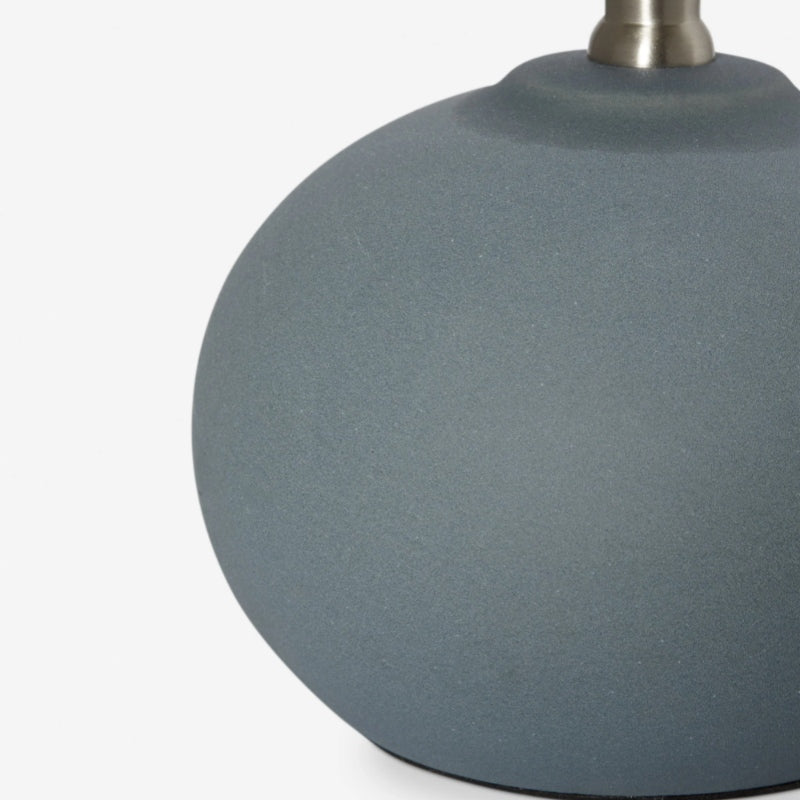 Ruffmeto Decorative Table Lamp — Round Ceramic Base with Pleated Fabric Shade for Cozy Spaces