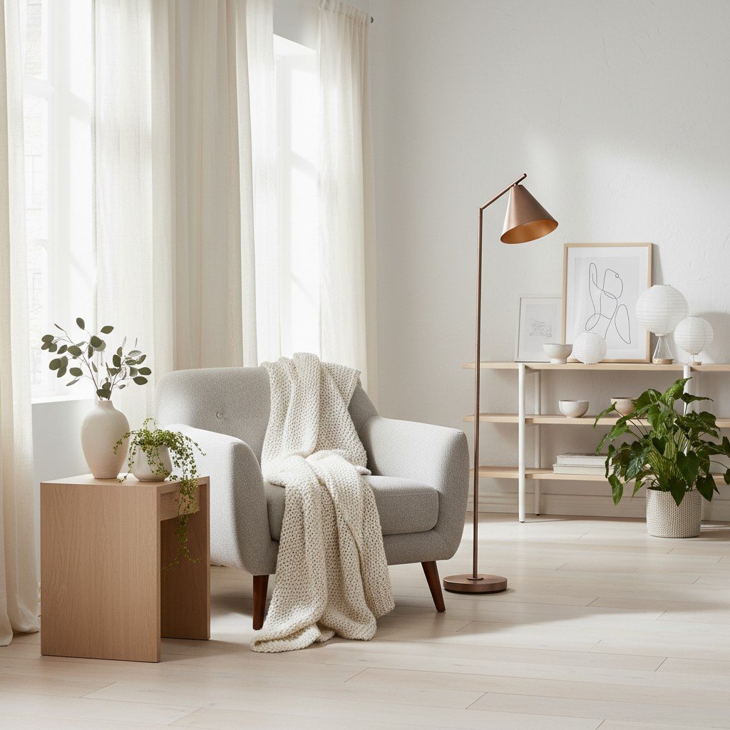 Oricone Modern Floor Task Lamp with Adjustable Arm – Cape Style Reading Light