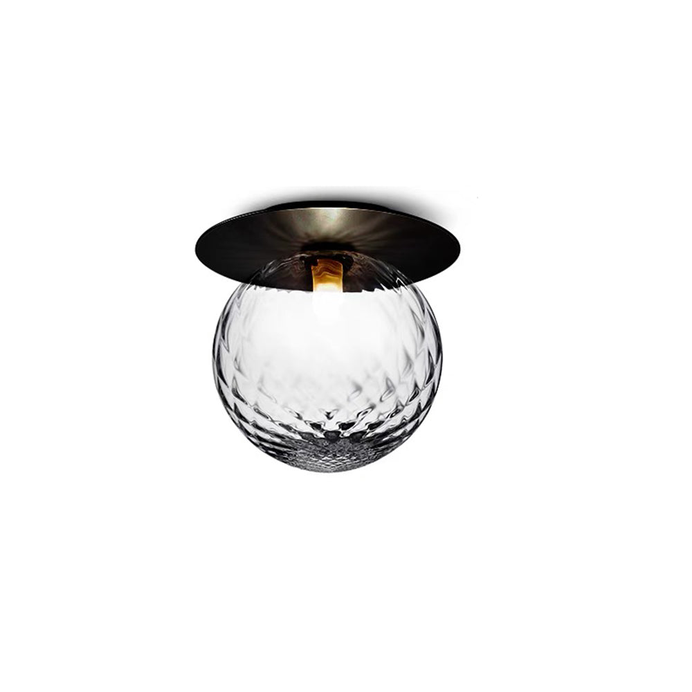 Glass Orb Ceiling Light - Modern Metal Ball Ceiling Lamp for Hallway