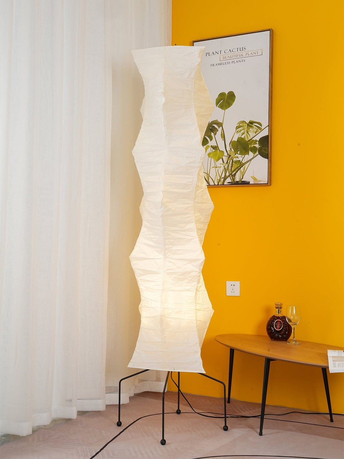 Rice Paper Floor Lamp - Bamboo Frame Soft Light for Living Room