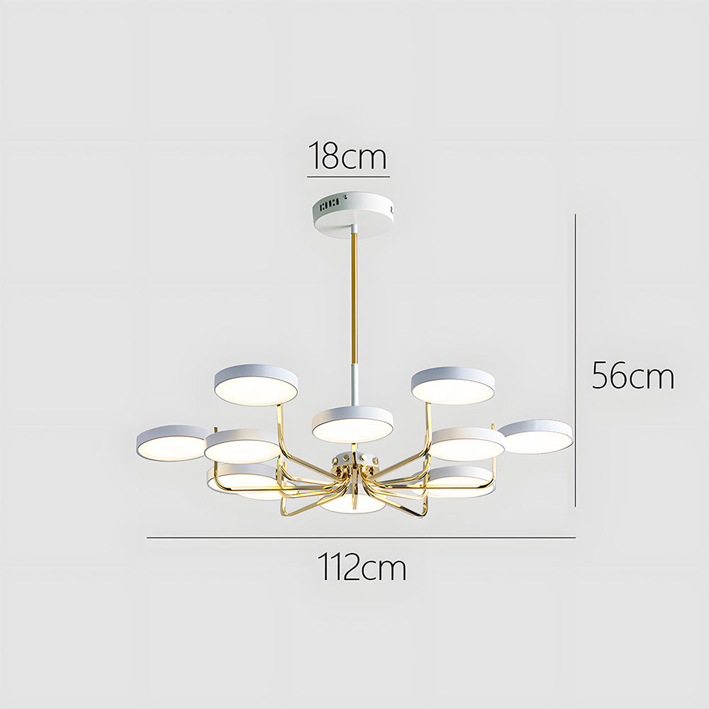 Disc Branch Iron Ceiling Lamp - Nordic Creative Light for Living Room