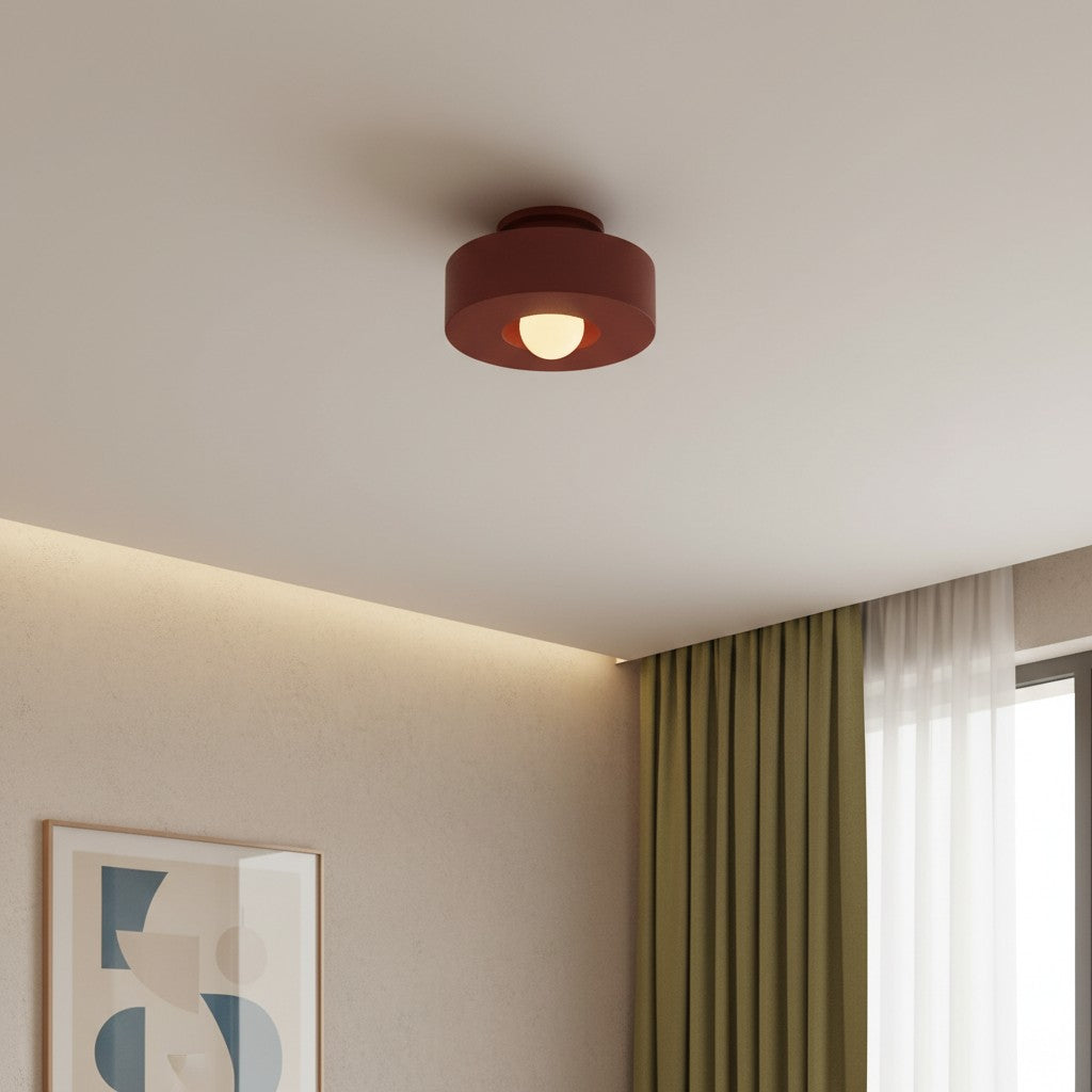 Nordyra Nordic Round Disc Ceiling Lamp – Minimalist Modern Lighting for Living Spaces N57