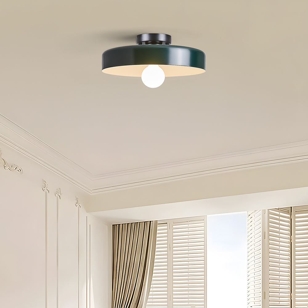 Flush Mount Art Decor Ceiling Light - Iron Round Fixture for Entryway