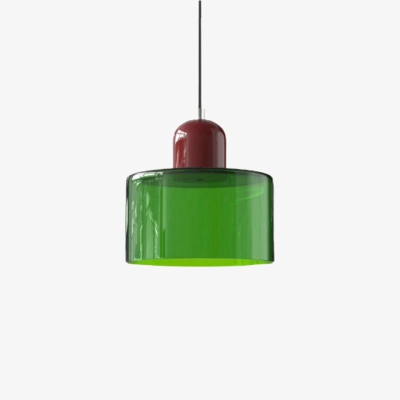 Morvella Layered Disc and Orb Pendant Lamp - Contemporary Cylinder Design for Kitchen Islands