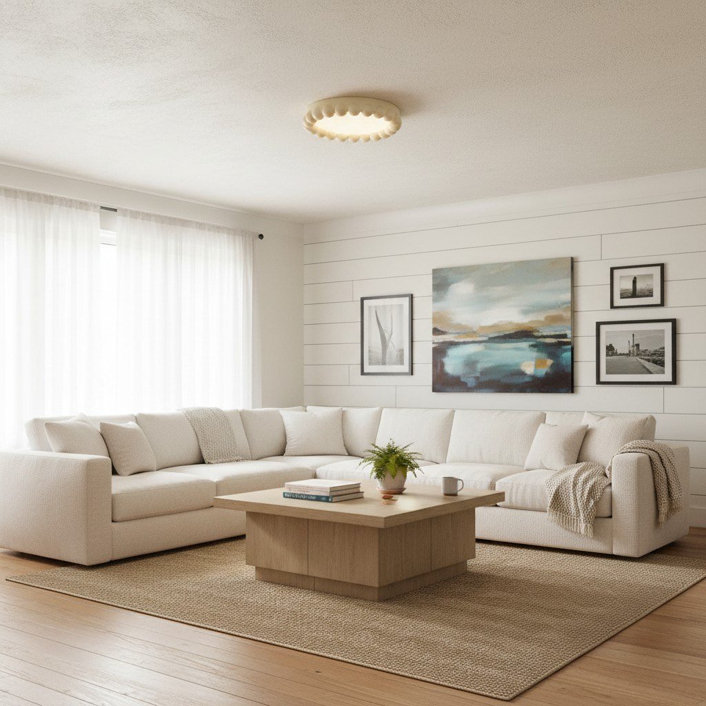 Orilux Sculptural Ceiling Fixture – Resin and Acrylic Lighting for Homes