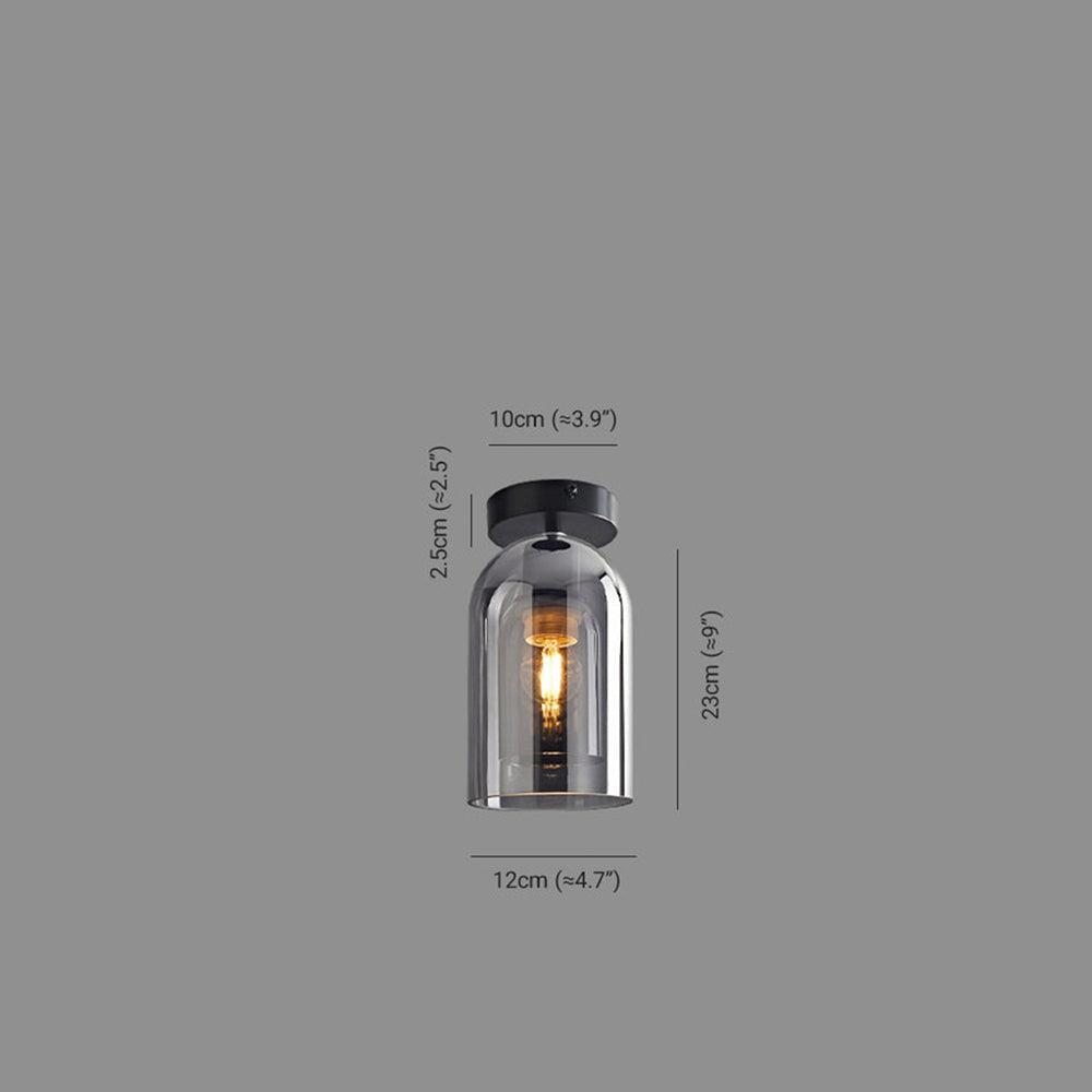 Contemporary Glass Ceiling Fixture – Semi-Flush Modern Lighting