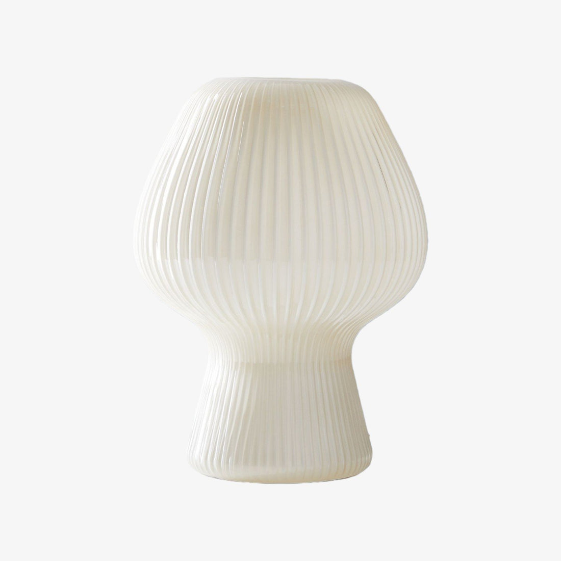 Nera Ribbed Glass Table Lamp Retro – Modern Design Glow Nightstand Accent