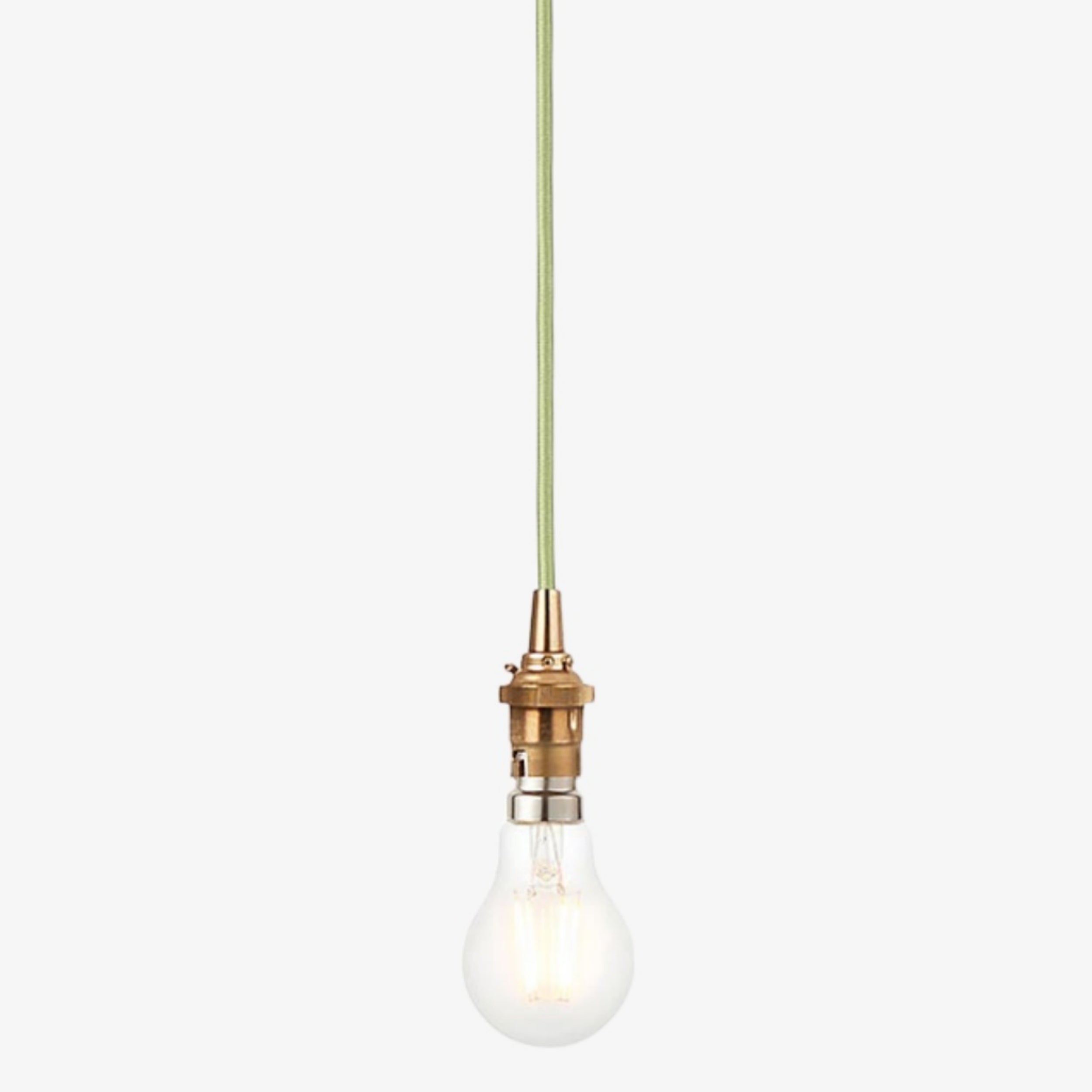 Plaitar Modern Brass Pendant Light - Minimalist Ceiling Fixture with Braided Cord for Hallways