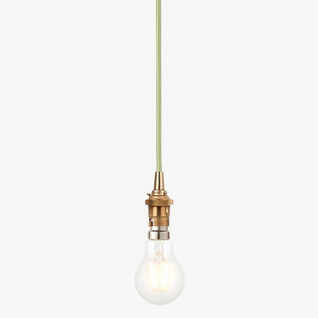 Plaitar Modern Brass Pendant Light - Minimalist Ceiling Fixture with Braided Cord for Hallways