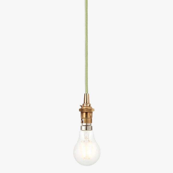 Plaitar Modern Brass Pendant Light - Minimalist Ceiling Fixture with Braided Cord for Hallways