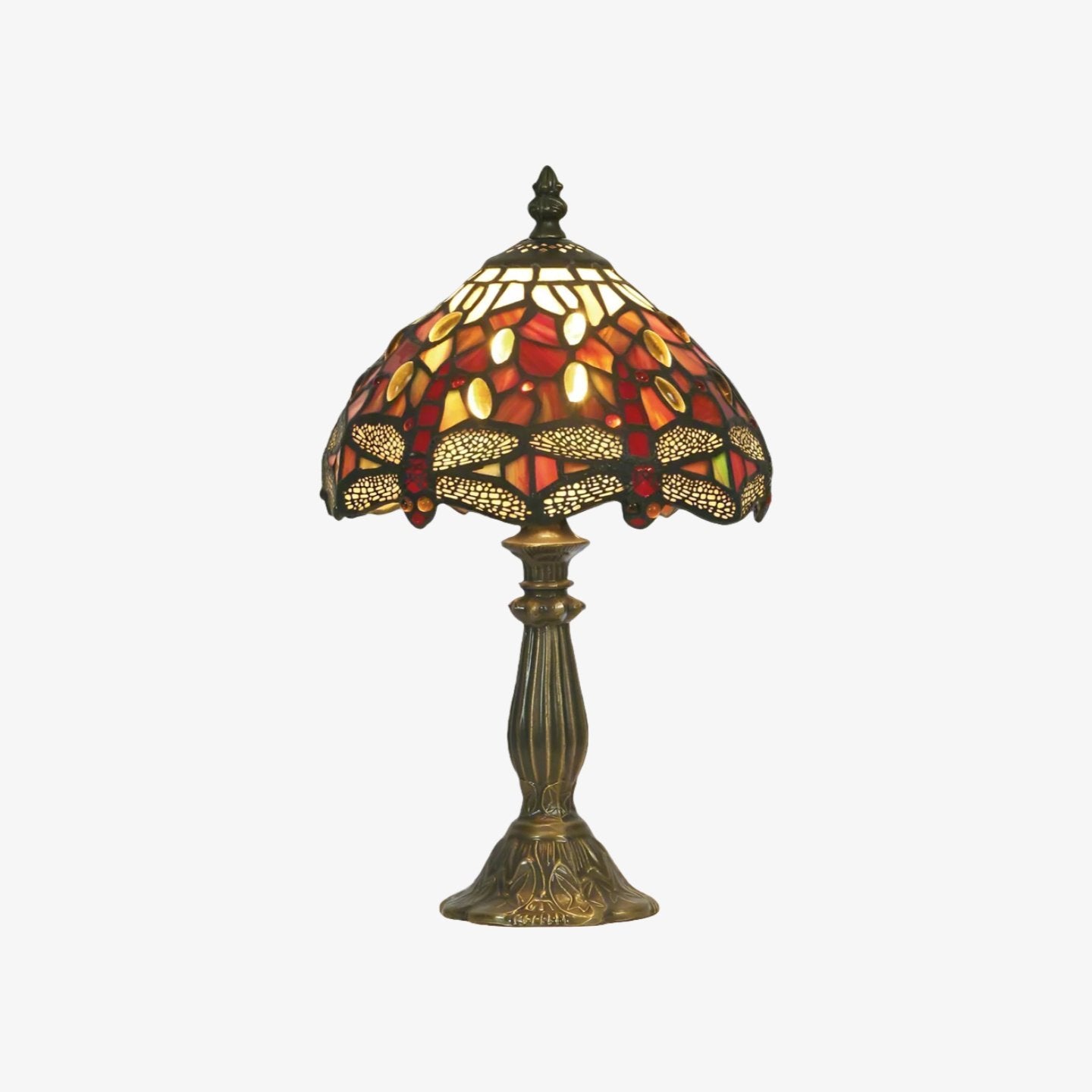 TF Harken Decorative Jewel Table Lamp - Stunning Glass Design Perfect for Bedroom or Living Room