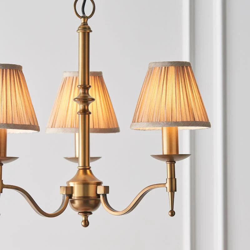 Tela Timeless Classic Elegant Multi Arm Stanford Chandelier - Metal Fabric Lighting for Living Room