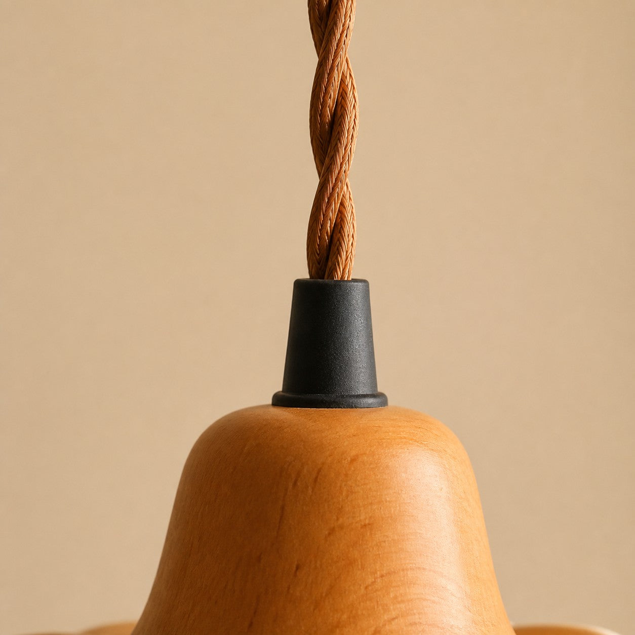 Twisted cord and wood canopy detail