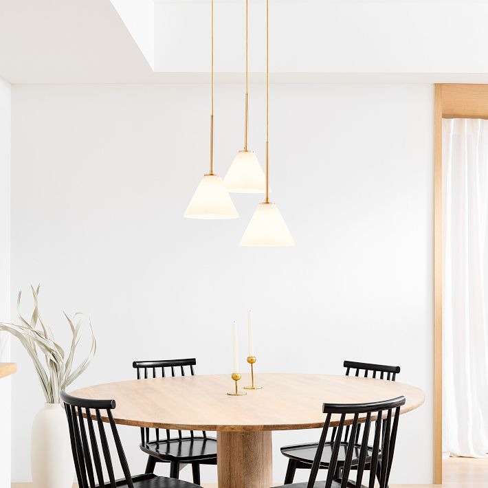 Conica 3-Light Cone Chandelier - Sculptural Glass Pendant Lighting Modern Style