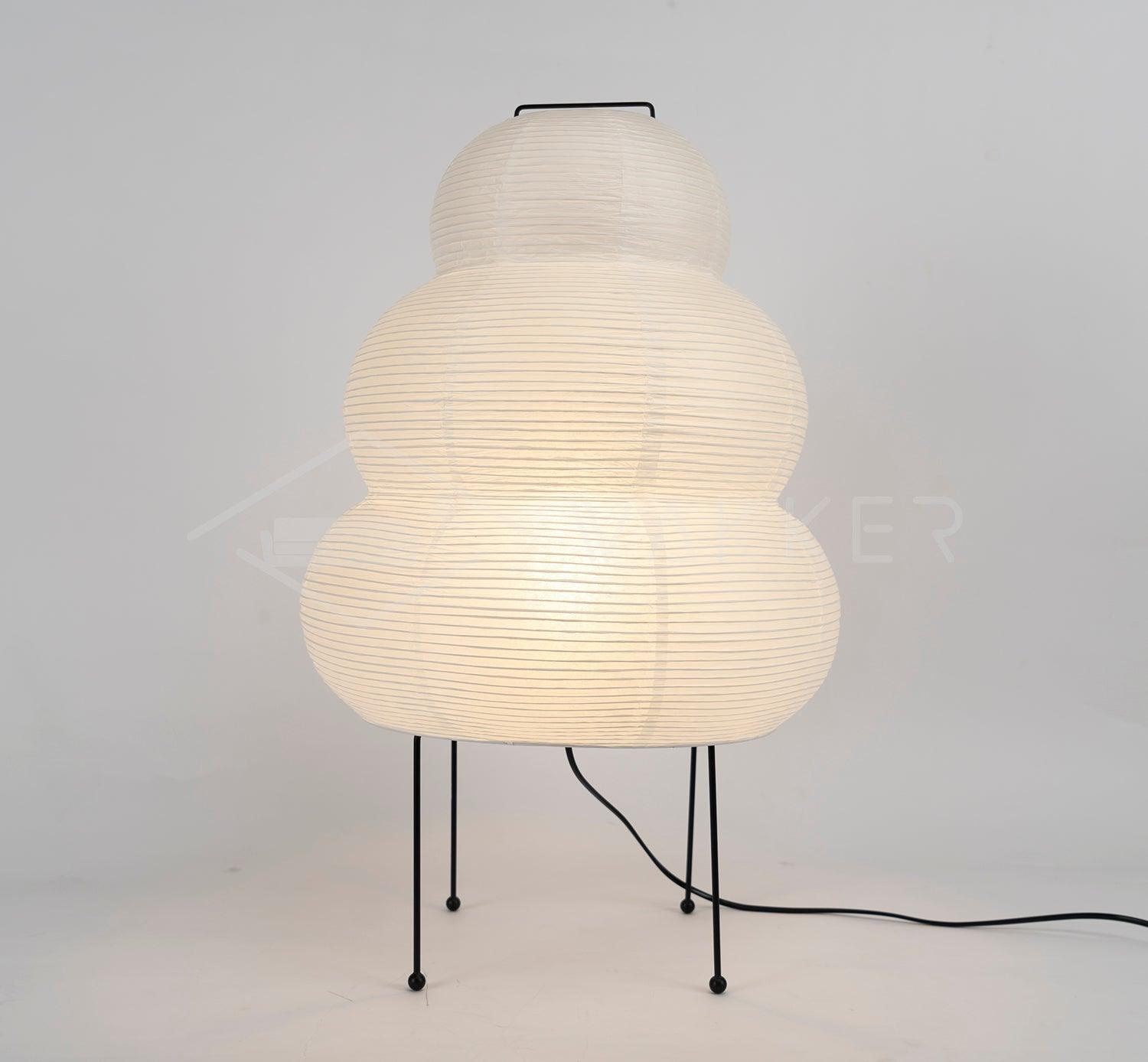 Japanese-Inspired Paper Table Lamp - Mulberry Paper Lamp for Bedroom
