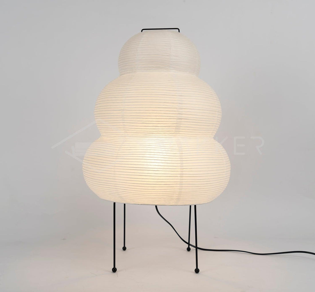 Japanisch inspirierte Papiertischlampe – Maulbeerpapierlampe fürs Schlafzimmer