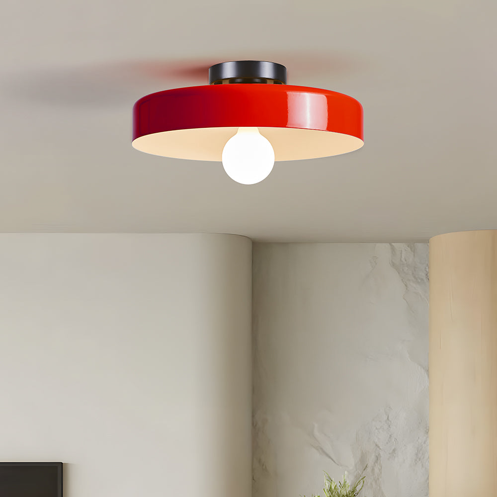 Flush Mount Art Decor Ceiling Light - Iron Round Fixture for Entryway