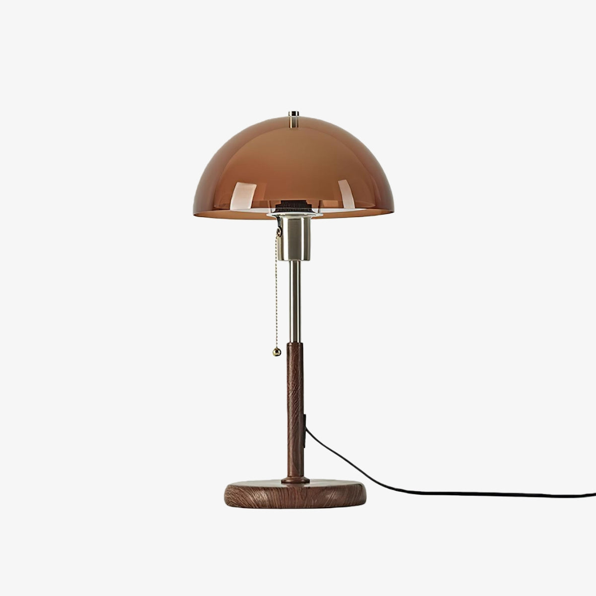 Afterglow Table Lamp Rounded Shade Bedside Accent Table Lamp - Modern Retro Style for Bedroom