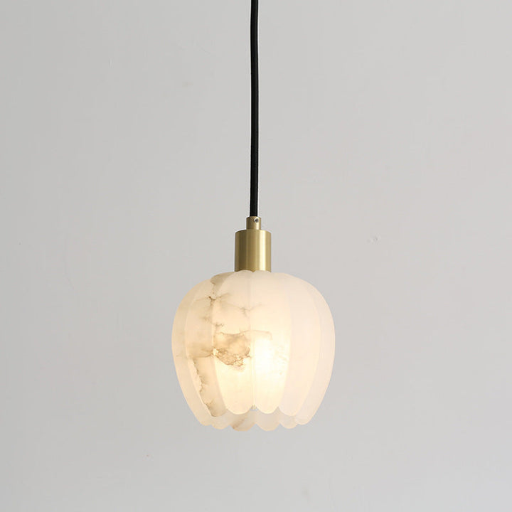 Moderne Bud Alabaster Pendelleuchte