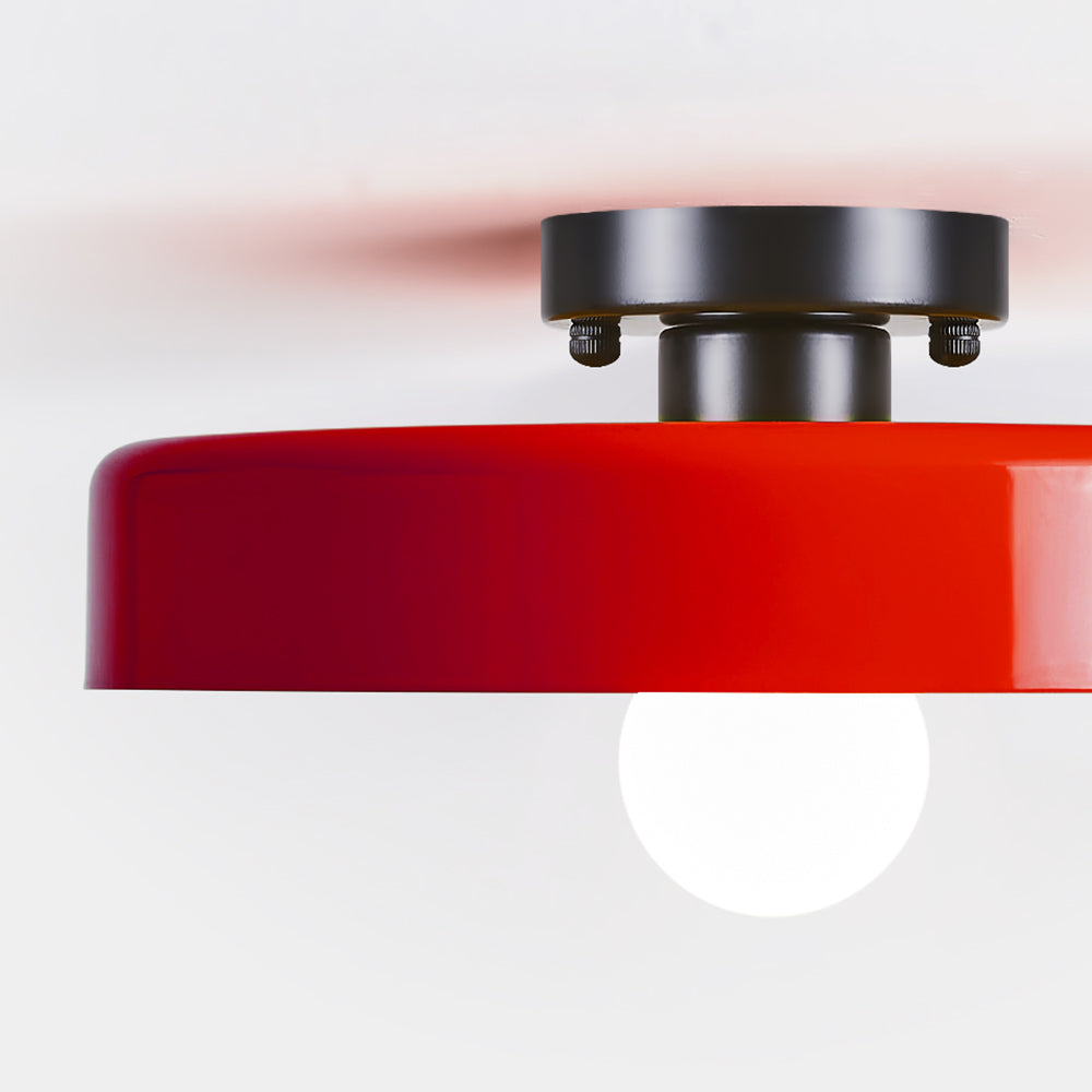 Flush Mount Art Decor Ceiling Light - Iron Round Fixture for Entryway