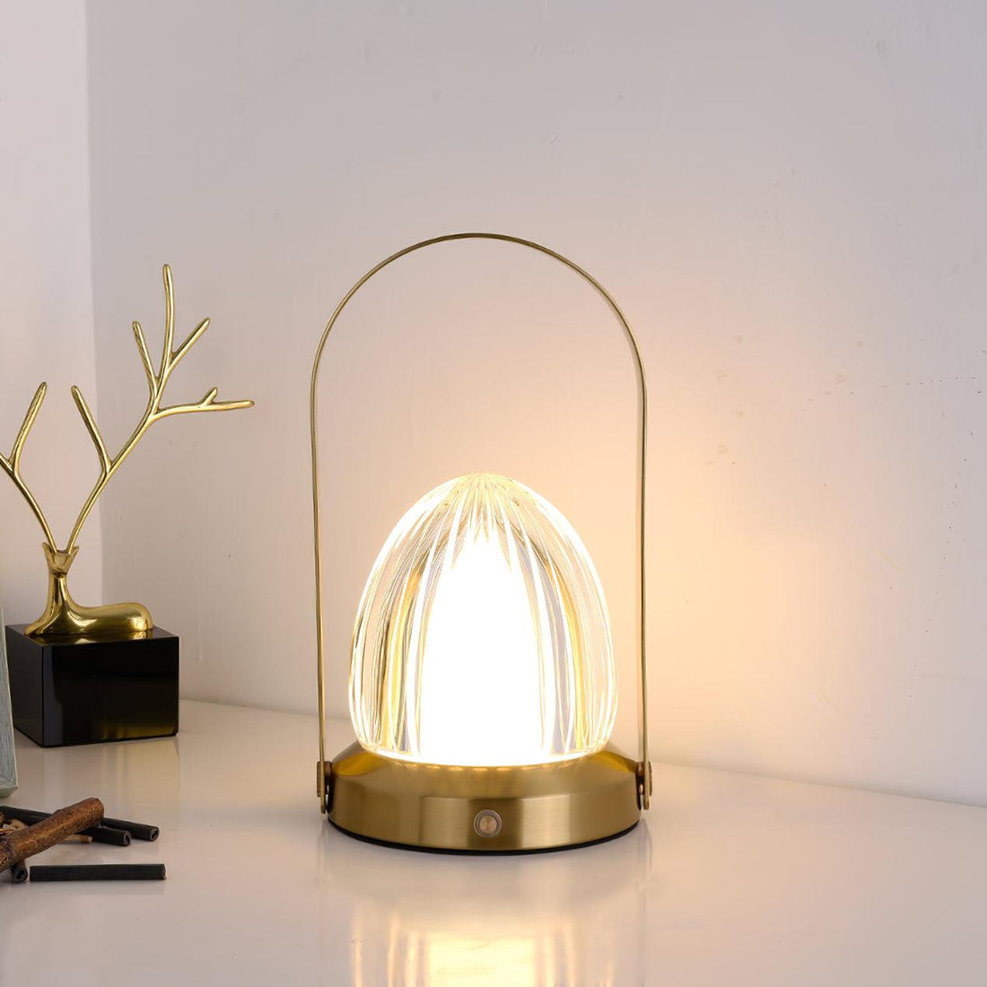 Wiederaufladbare Tischlampe – Tragbares dimmbares Licht fürs Schlafzimmer