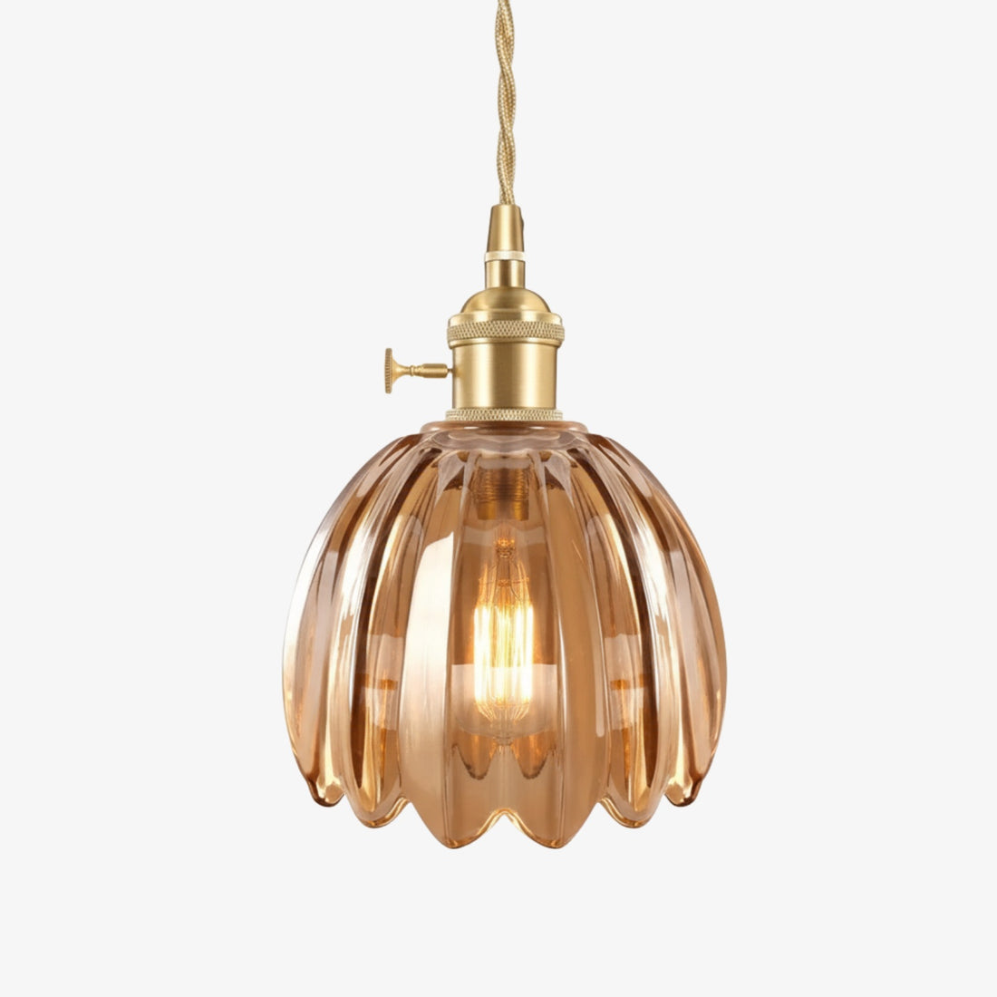 Blossix Elegant Art Pendant Lamp - Glass Flower Shade Design for Living or Dining Room N24
