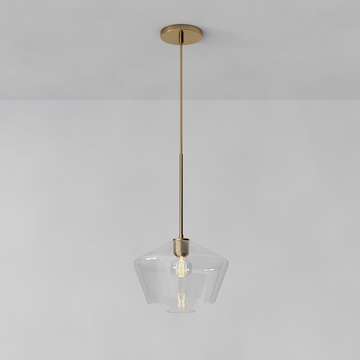 Merin Transparent Glass Sculpture Geometric Pendant Lamp