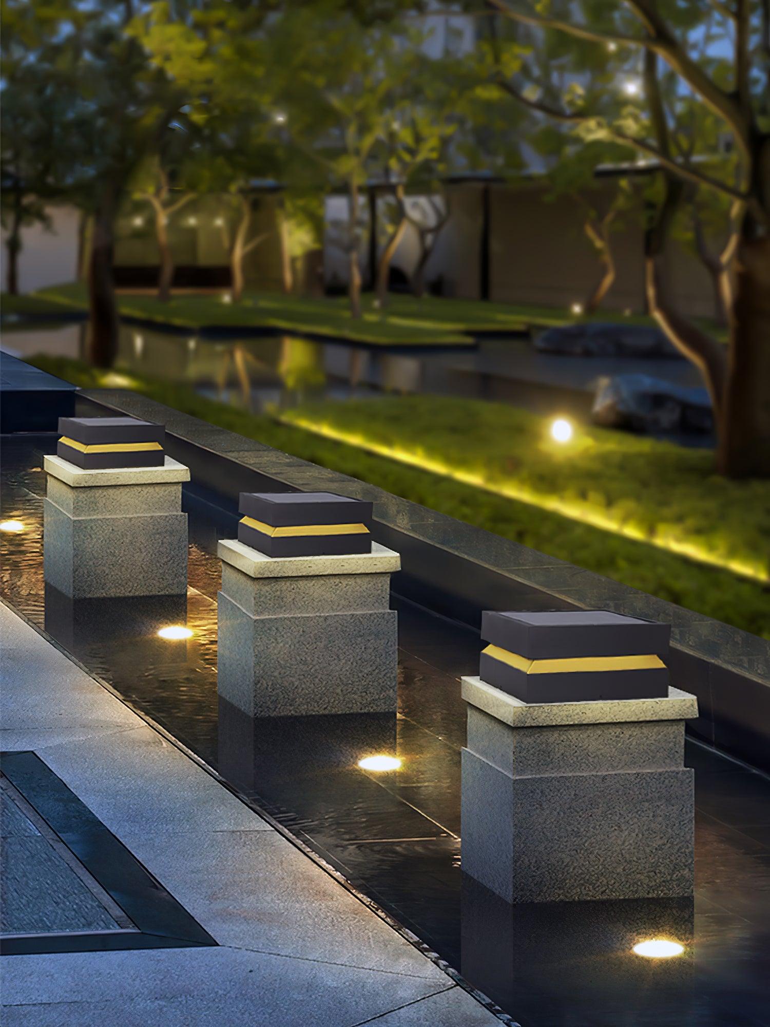Square Post Outdoor Light - Waterproof Garden Lamp for Pathway