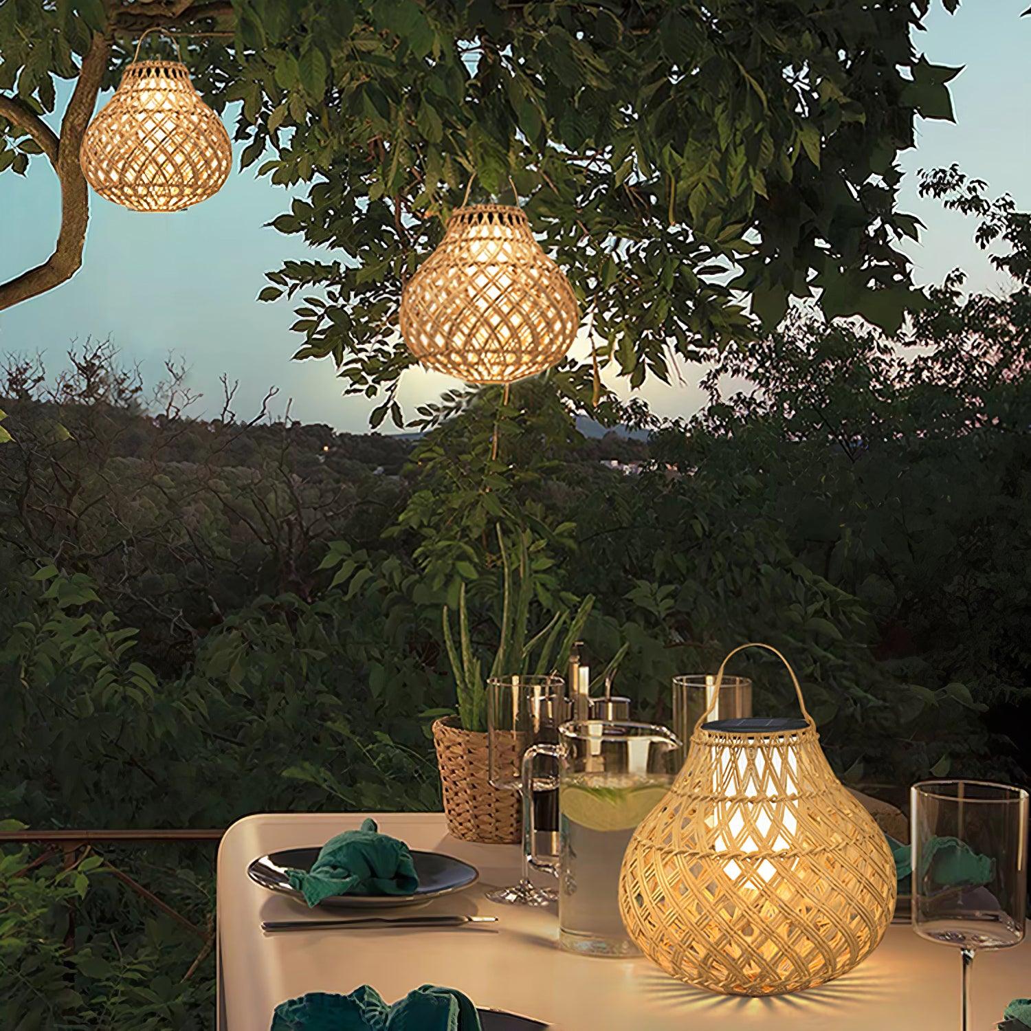 Woven Sphere Lantern Outdoor Lamp - Solar Outdoor Lamp Great