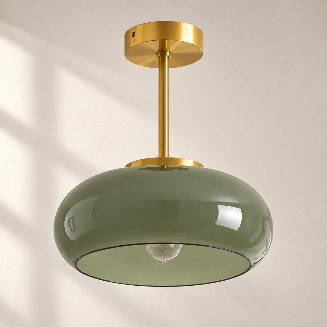 Bauvia Bauhaus moderne runde Glas-Deckenleuchte