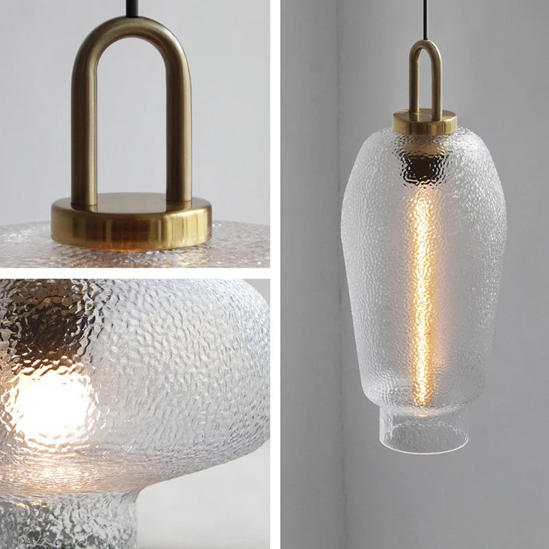 Frosted Glass Pendant Light – Modern Fixture for Bedroom & Dining Room