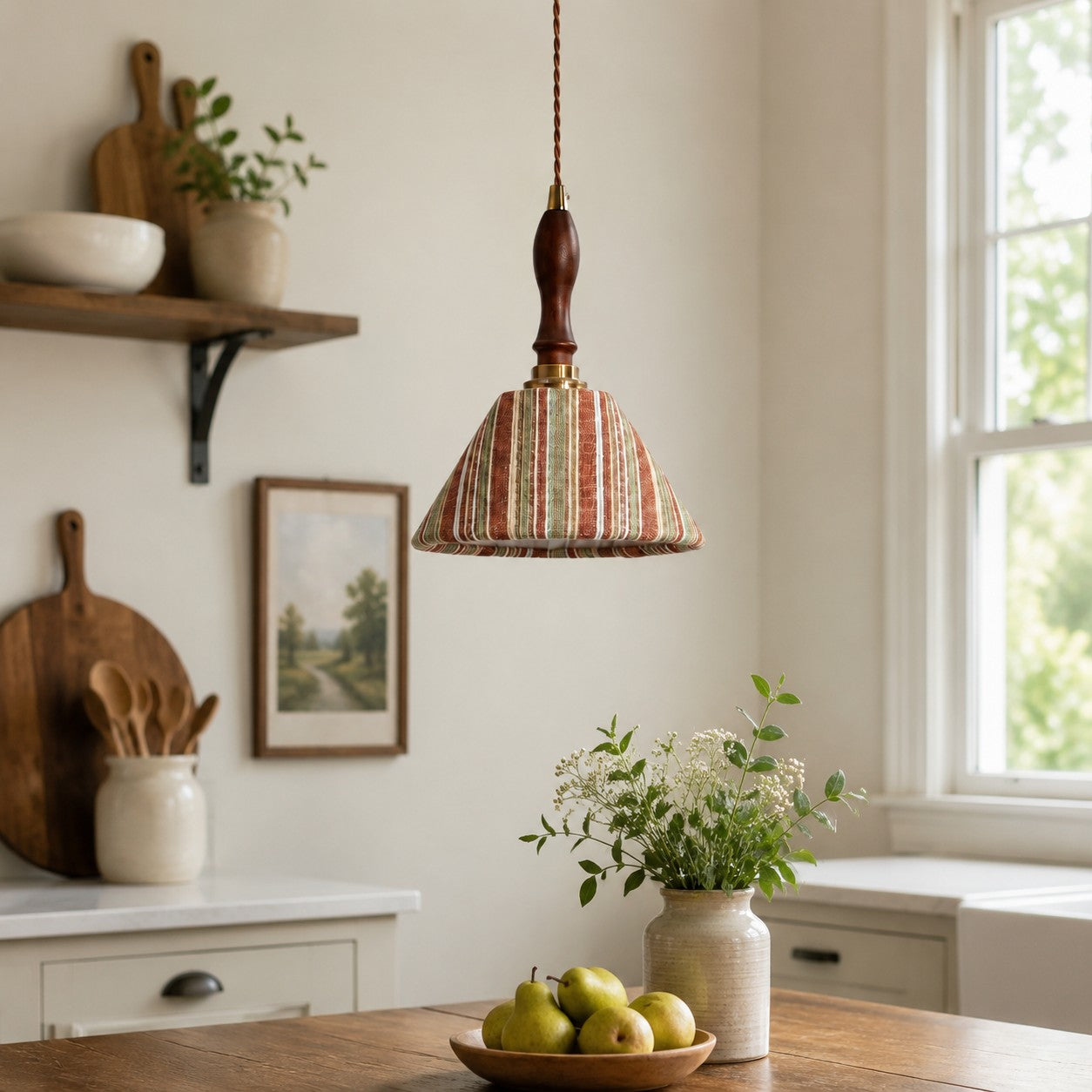Wabi-Sabi Fabric Pendant Light