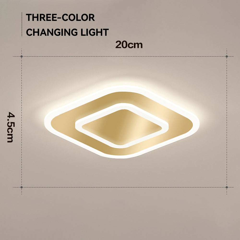 Minimalist LED Ceiling Light - Organic Metal Lamp for Modern Bedroom
