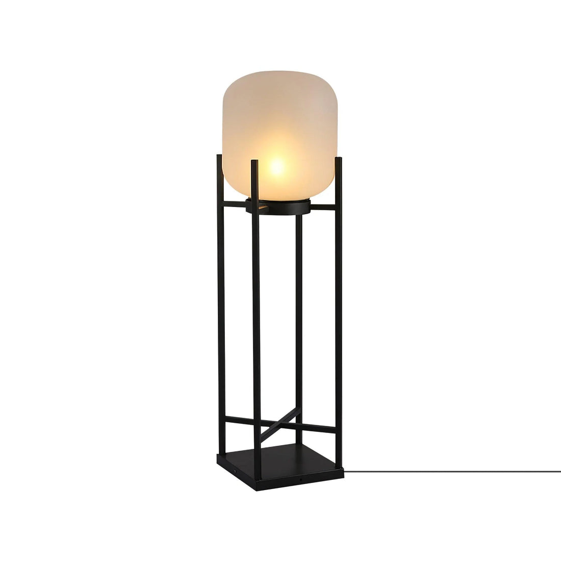 Lantern Floor Lamp - Solar LED Light for Garden, Patio & Outdoor Pathway