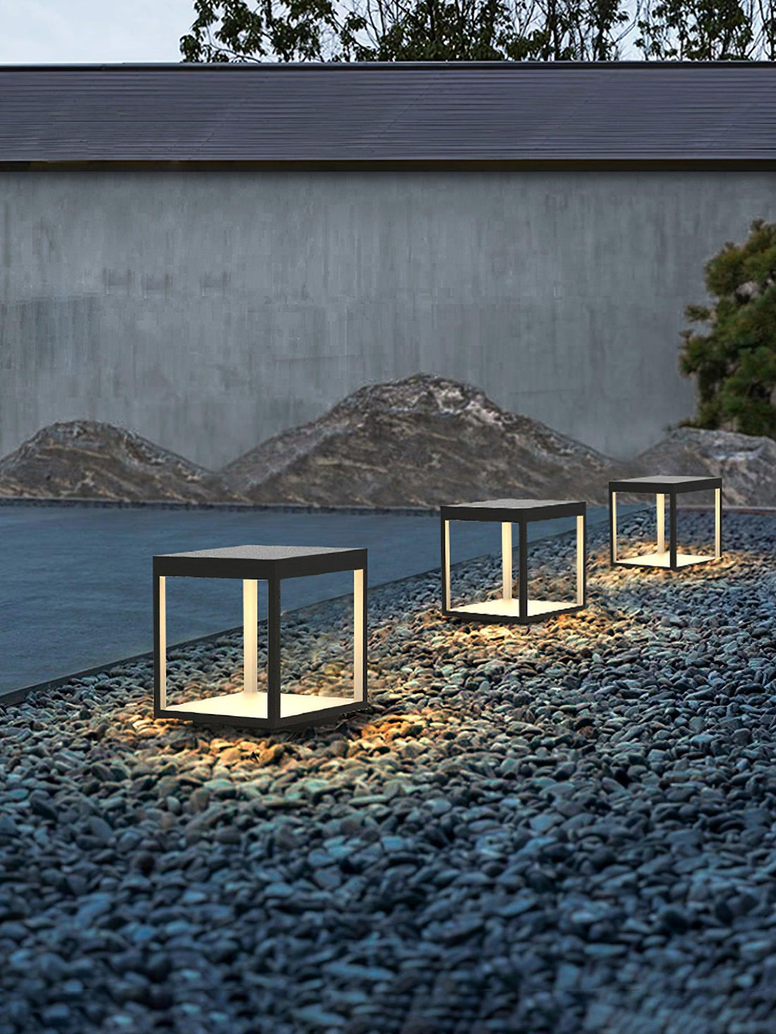 Square Frame Solar Outdoor Light - Garden Light with Durable Metal