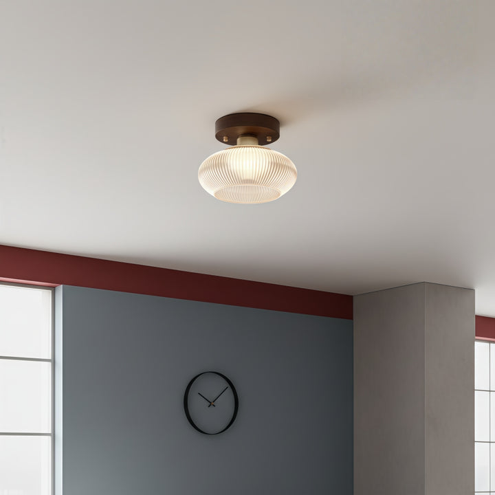 Soliro Modern Dome Glass Ceiling Light with Sleek Minimalist Form for Kitchens and Living Areas