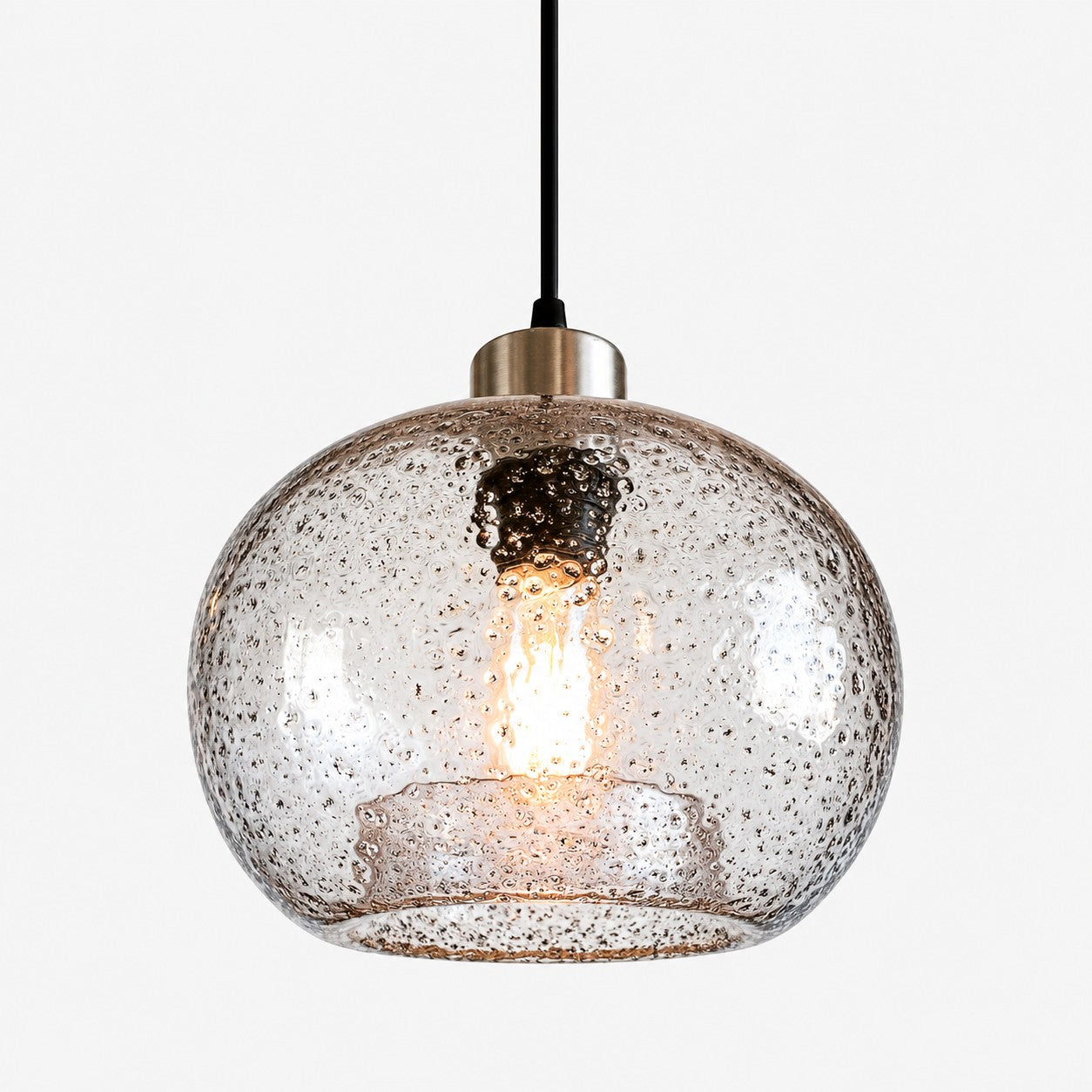Modern Rustic Glass Pendant Light for Dining Room