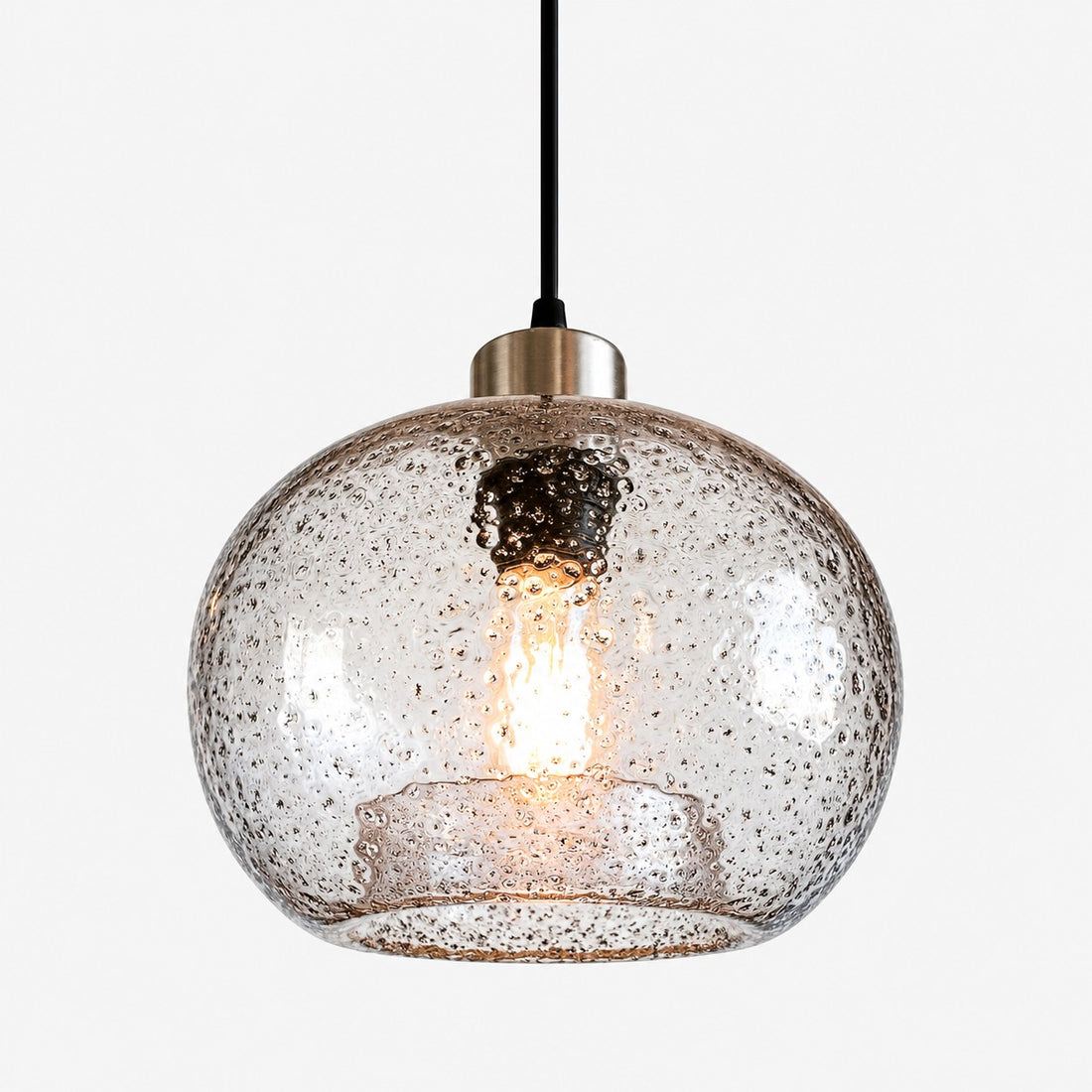 Modern Rustic Glass Pendant Light for Dining Room