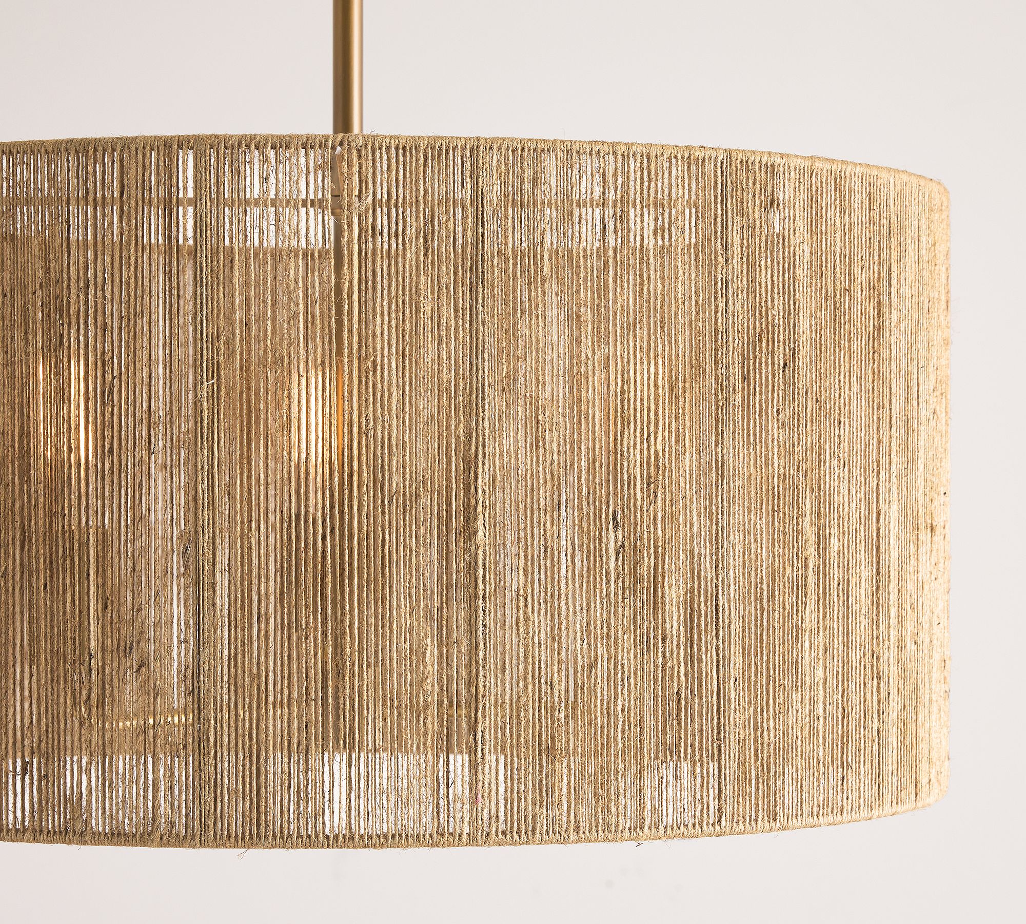 Dumora Antique Brass Drum Pendant Lamp - Farmhouse Style Lamp for Living Room