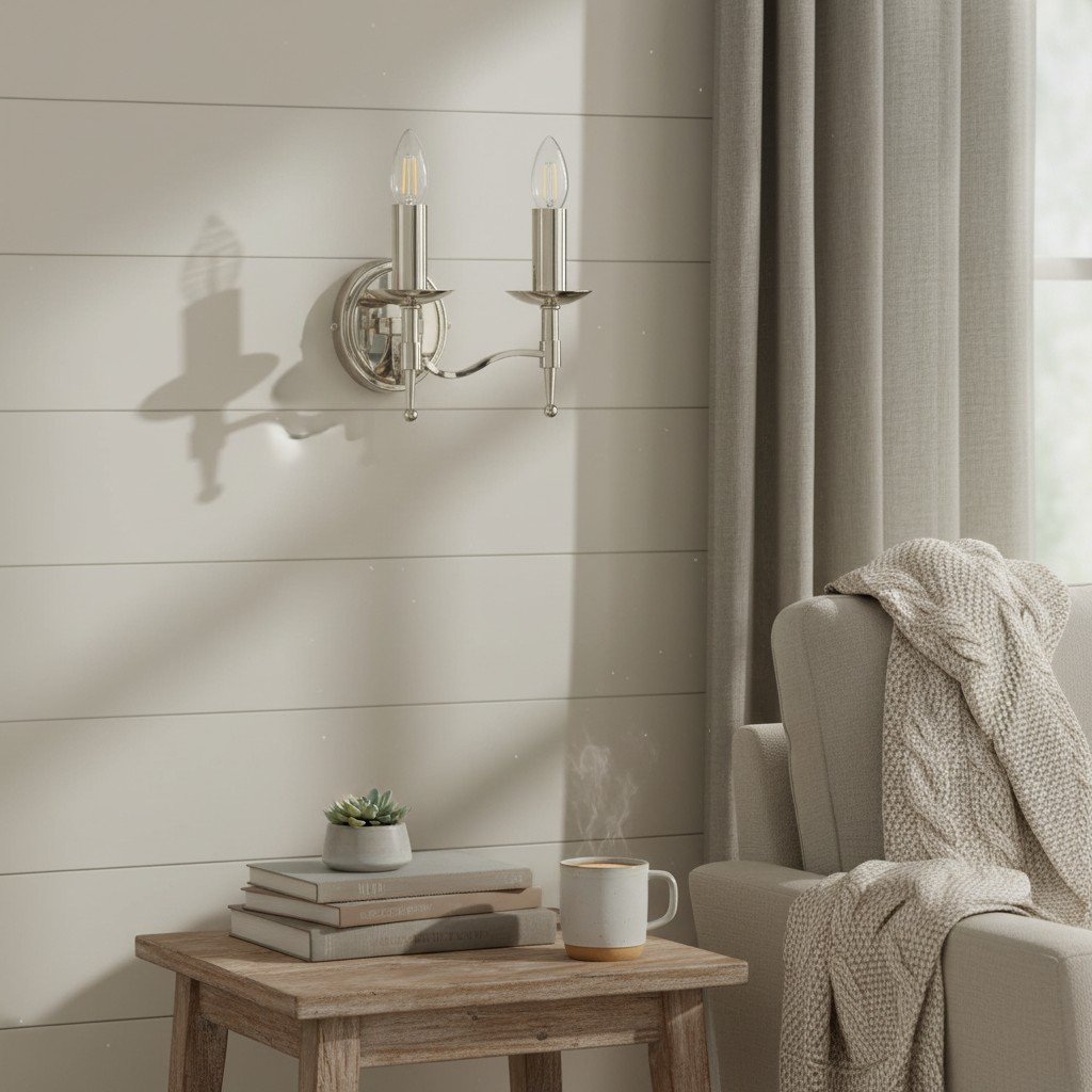 Tela Classic Wall Sconce Metal Wall Light - Elegant Wall Sconce Ideal for Hallway or Living Room