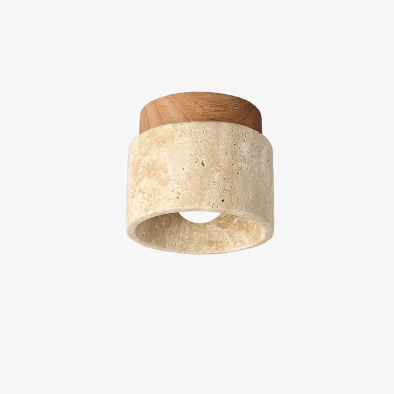 Travira Wabi Sabi Ceiling Light Organic Textured Marble Ceiling Lamp for Hallway