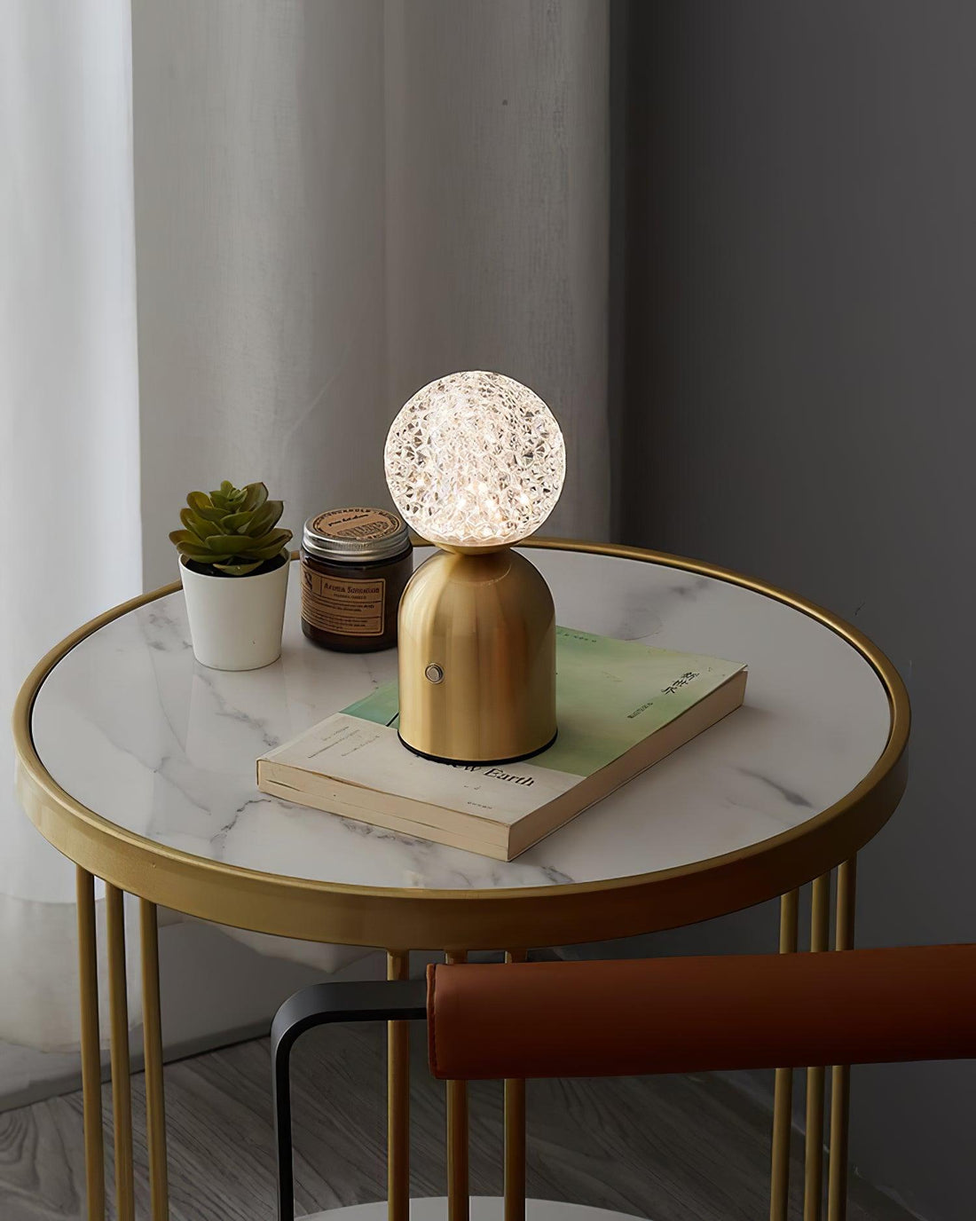 Battery Table Lamp - Modern Acrylic Lampshade Light for Bedroom