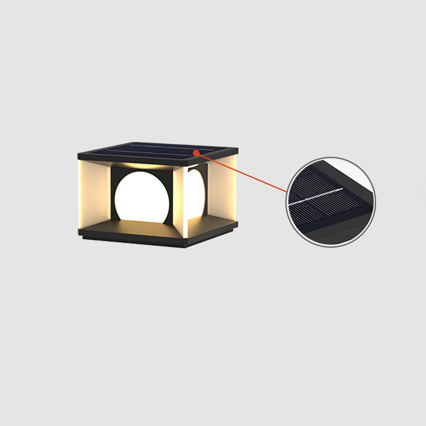 Eclipse Cube Outdoor Post Light - Weatherproof Garden & Pathway Lighting