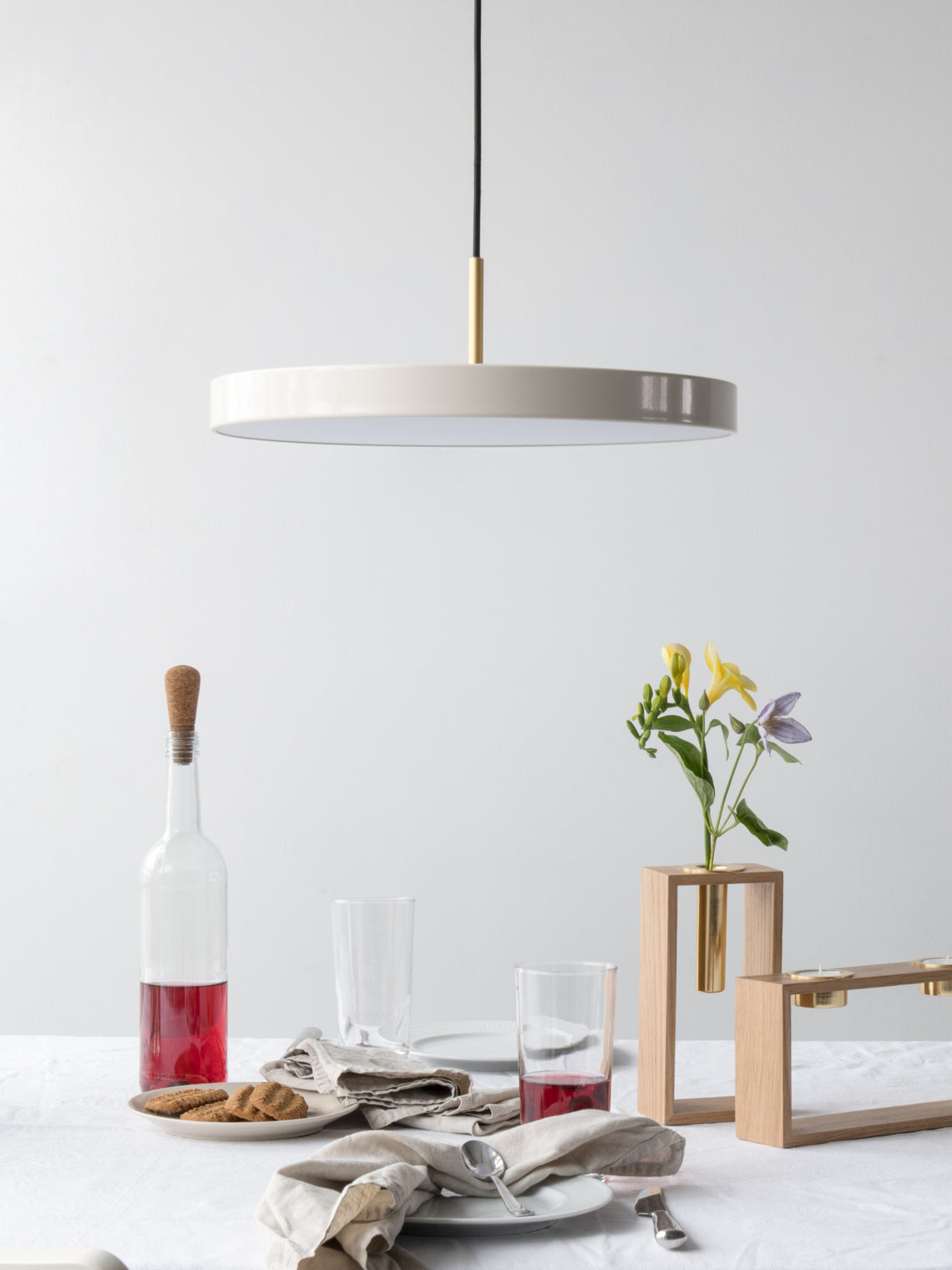 Asteria Minimalist Metal and Acrylic LED Pendant Light