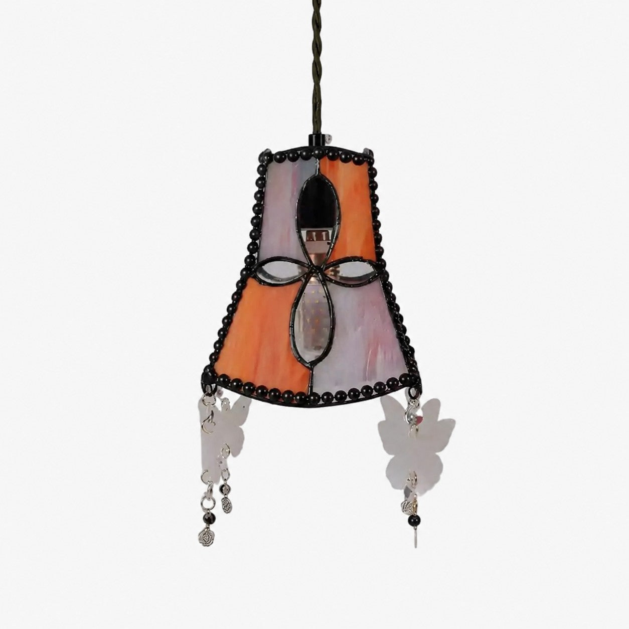 Shell Butterfly Stained Pendant Light