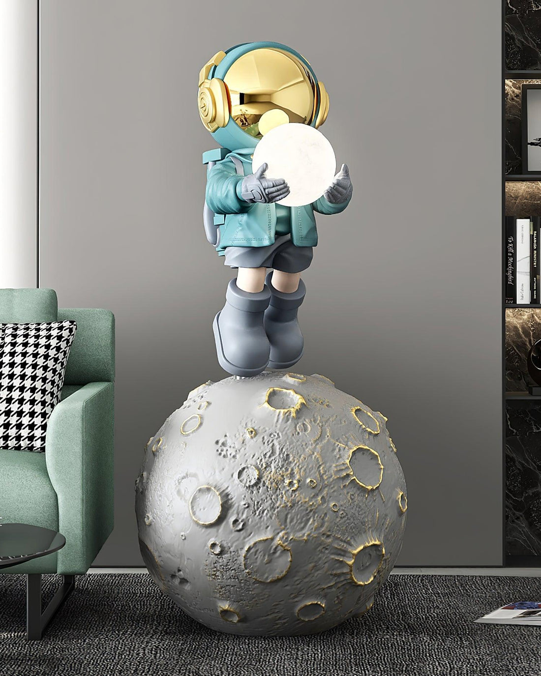 Astronaut Floor Lamp - Built-in Battery LED Light for Living Room Decor