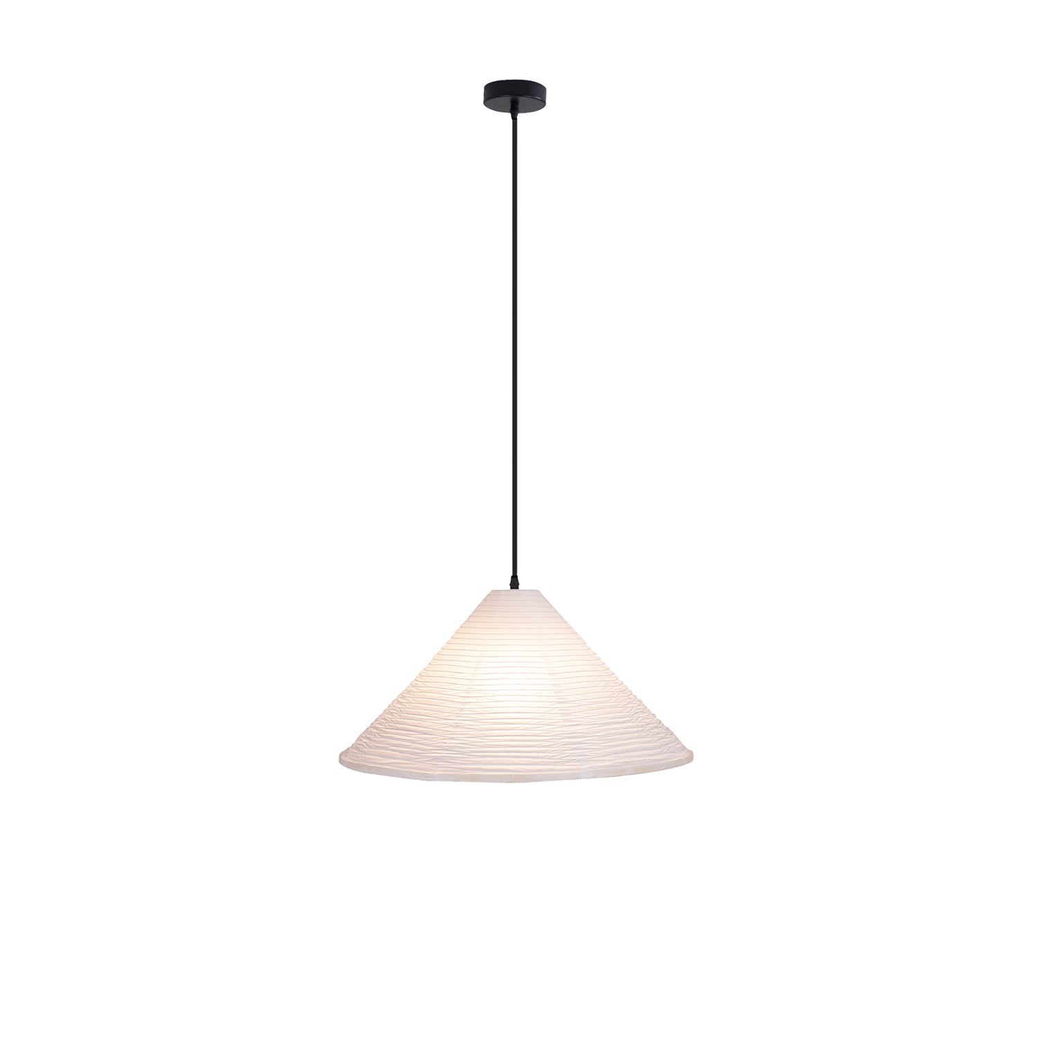 Washi Paper Pyramid Pendant Lamp - Handcrafted Light for Living Room