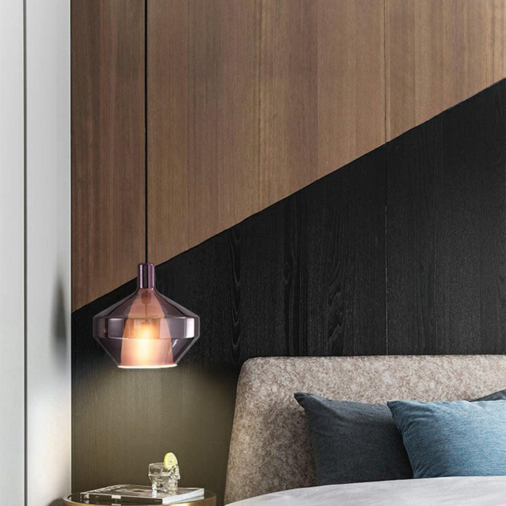Modern Glass Pendant Light – Simple Colorful Dining Room Lighting