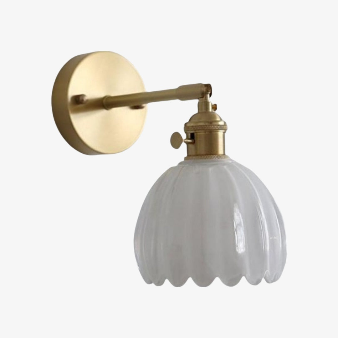 Blossix Floral Tulip Wall Sconce – Modern Wall Lamp Metal Base for Home Interior Lighting N64