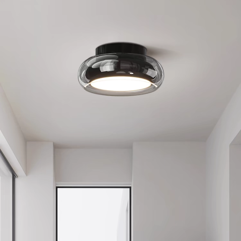 Modern Glass Ceiling Light - Elevate Ambiance Fixture for Living Room